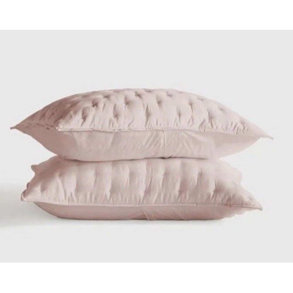 Bamboo Dream Quilted Sham Set Color: Soft Blush Size: King pack 1)